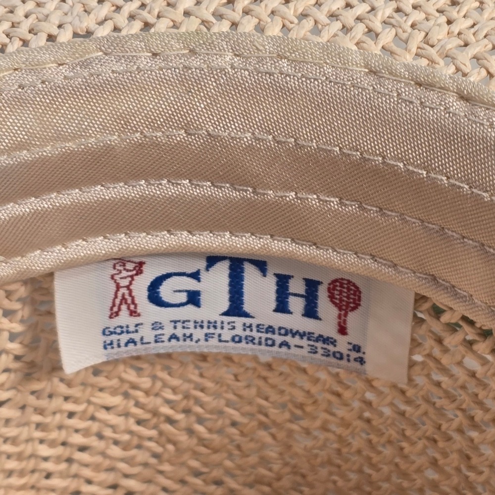 Woven Straw Sun Hat with Pastel Striped Ribbon Band Wide Brim Fedora Style - Picture 13 of 16
